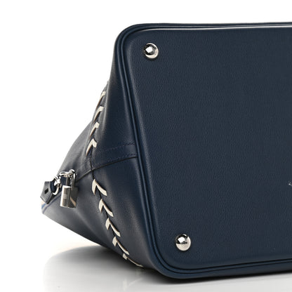 Hermes Evercolor 1923 Bolide 45 Baseball Bag Bleu De Malte Blanc 8 of 10