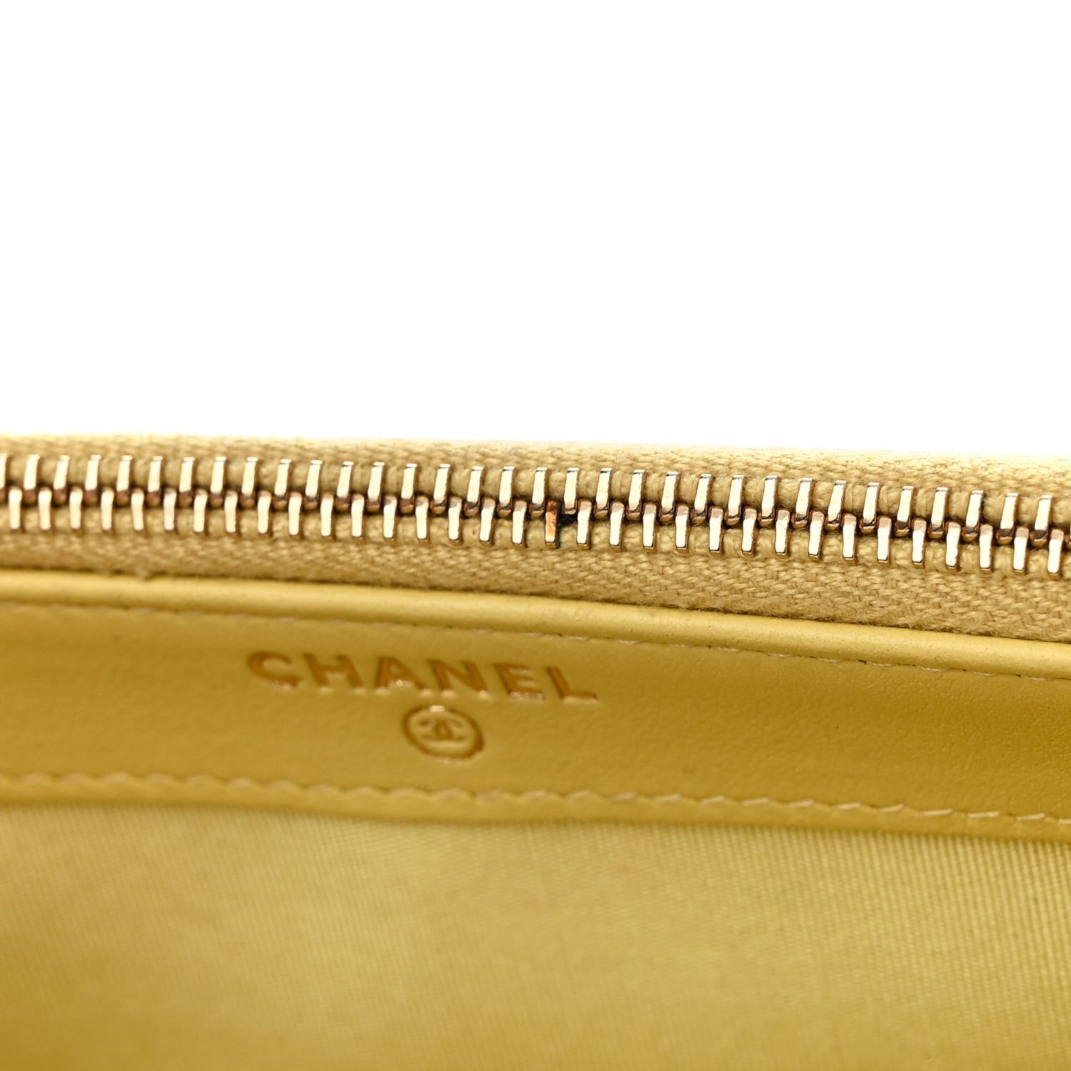 Chanel Caviar Quilted CC Filigree Clutch With Chain Yellow 16 of 16
