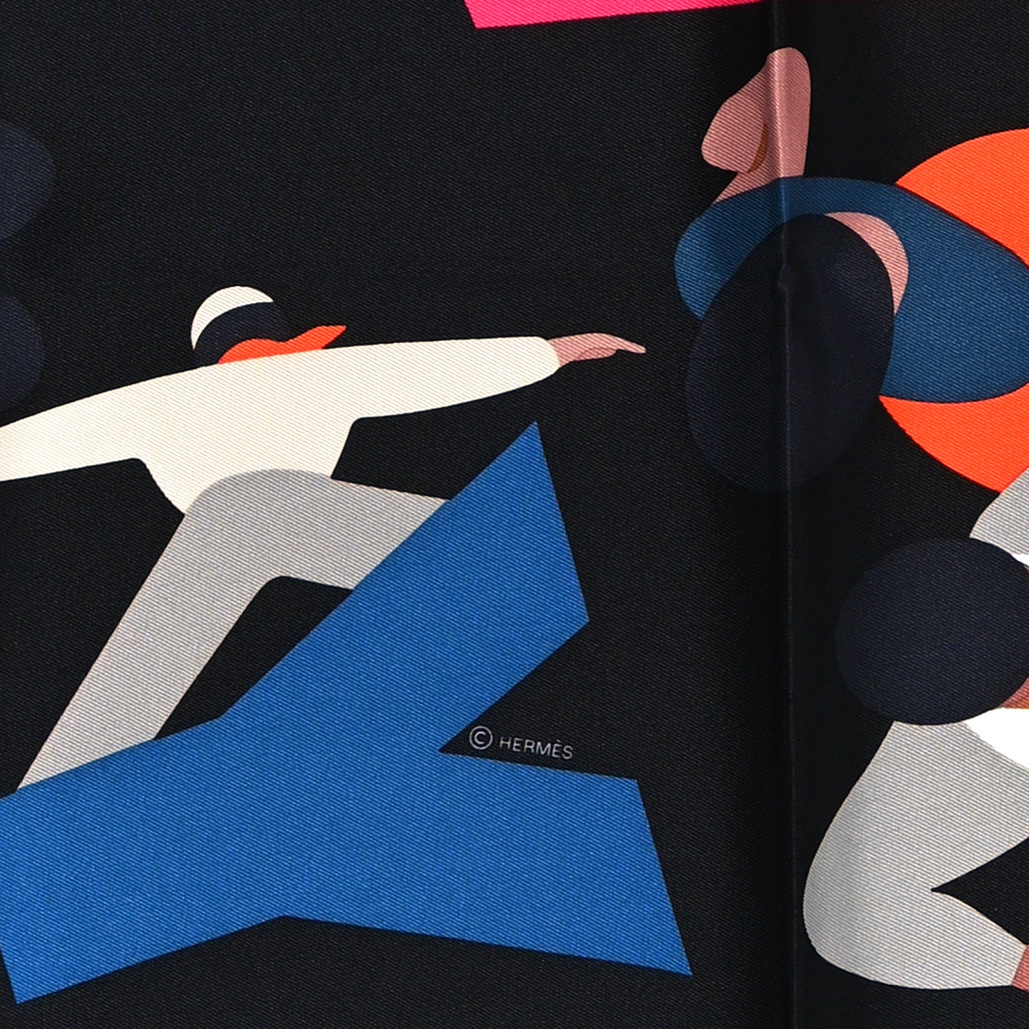 Hermes Silk Hommage a Gene Kelly Scarf 70 Black Multicolore 4 of 4