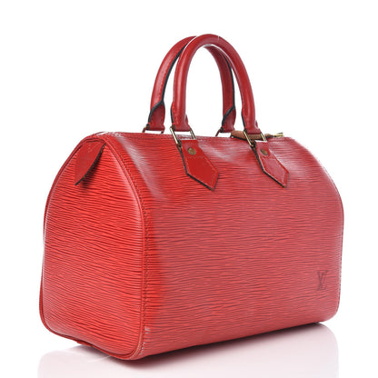 Louis Vuitton Epi Speedy 25 Castillan Red 3 of 15