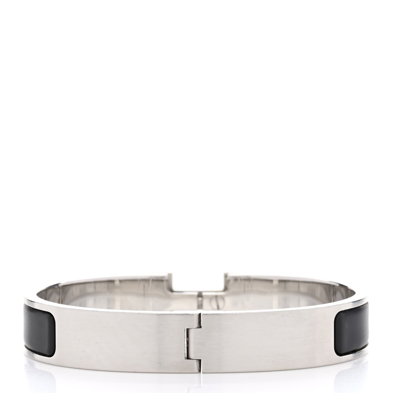 Hermes Matte Enamel Narrow Clic Clac HH Bracelet T5 Black 3 of 6