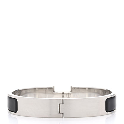 Hermes Matte Enamel Narrow Clic Clac HH Bracelet T5 Black 3 of 6
