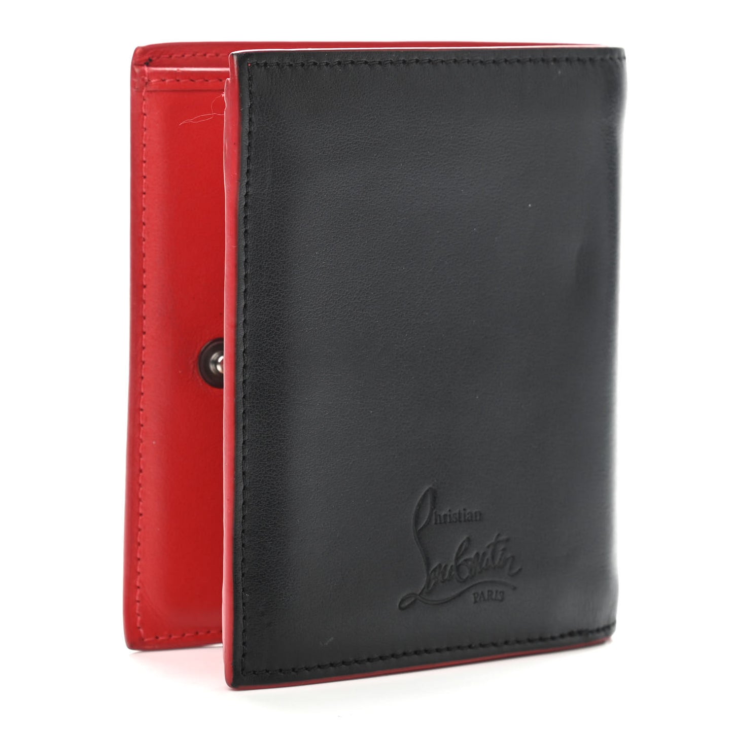 Calfskin Spiked Paros Wallet Black
