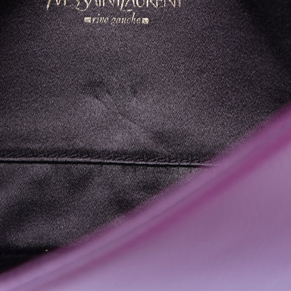 Saint Laurent Textured Patent Calfskin Small Belle De Jour Clutch Purple 7 of 7