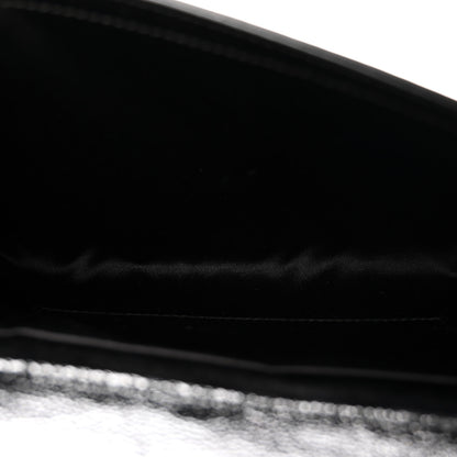 Saint Laurent Textured Patent Monogram Large Belle De Jour Clutch Black 5 of 6