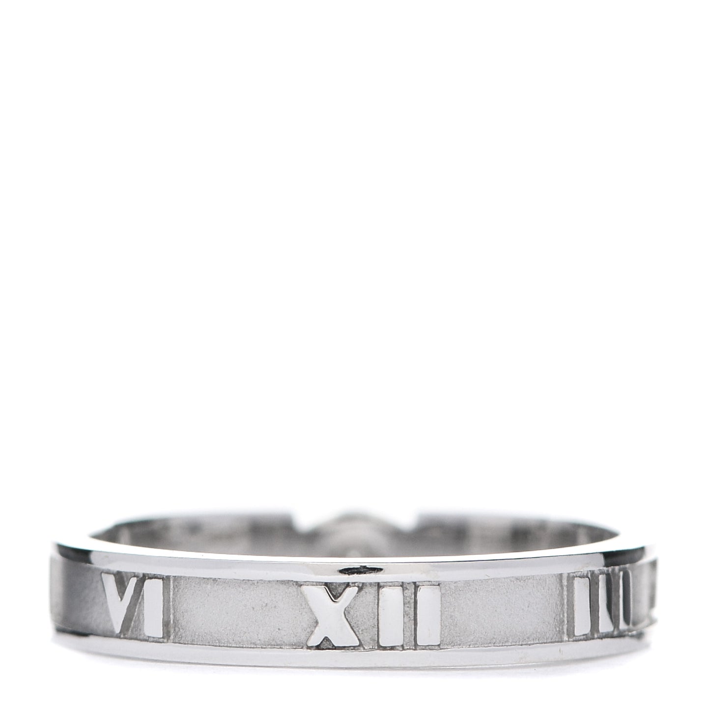 18K White Gold Diamond Atlas Solitaire Band Ring 52 6