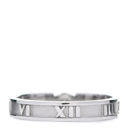 Tiffany 18K White Gold Diamond Atlas Solitaire Band Ring 52 6 3 of 6