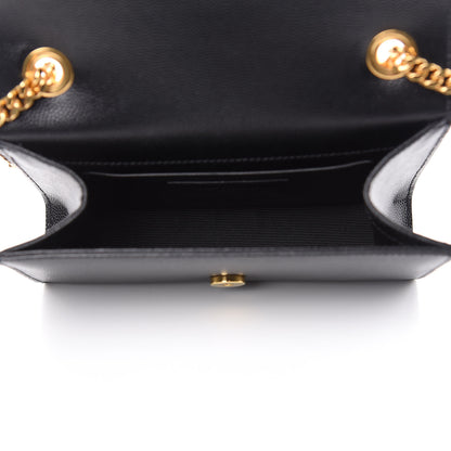 Saint Laurent Grain De Poudre Small Monogram Kate Satchel Black 5 of 11