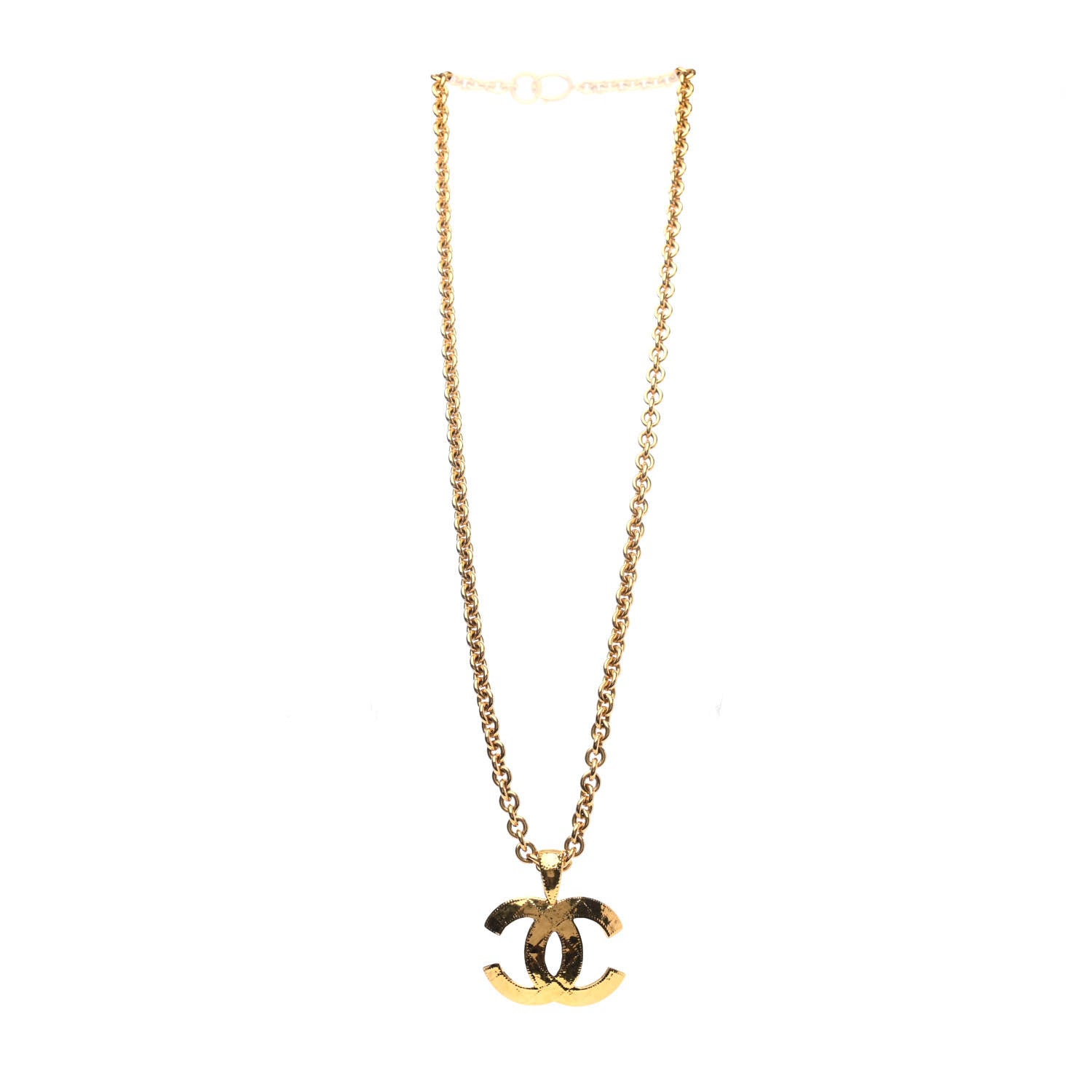Chanel Quilted CC Long Chain Necklace Gold 2 of 4