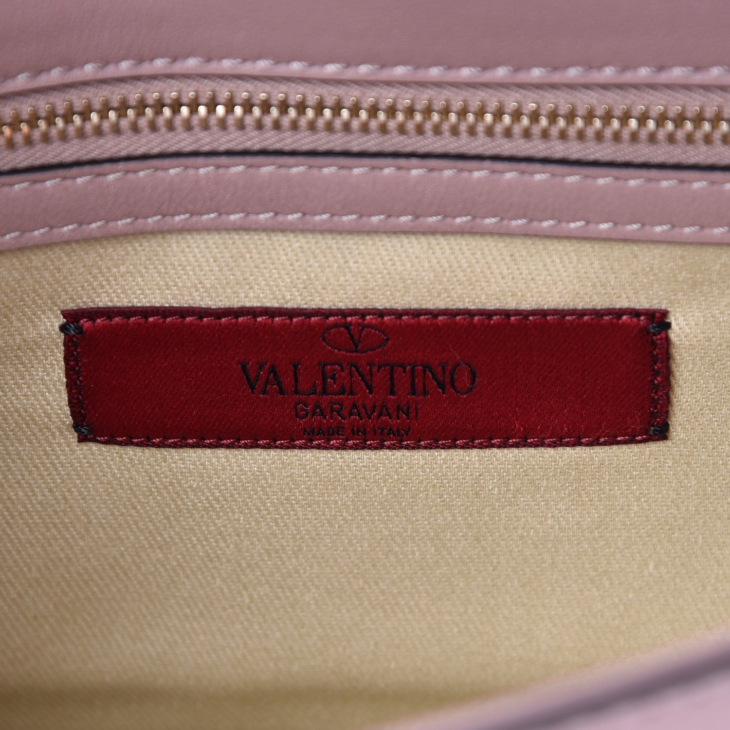 Valentino Garavani Vitello Small Glam Lock Rockstud Flap Poudre 6 of 8