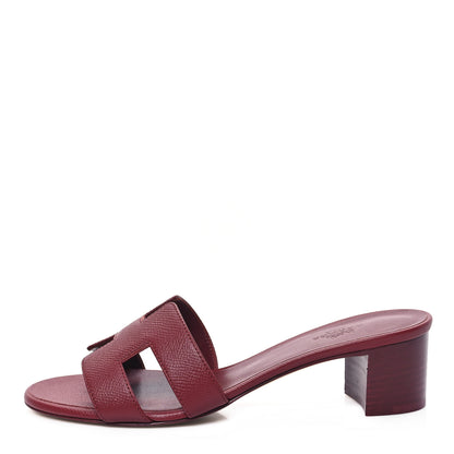 Hermes Epsom Oasis Sandals 36 Rouge H 1 of 9