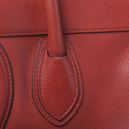 Celine Drummed Calfskin Mini Luggage Red 15 of 21