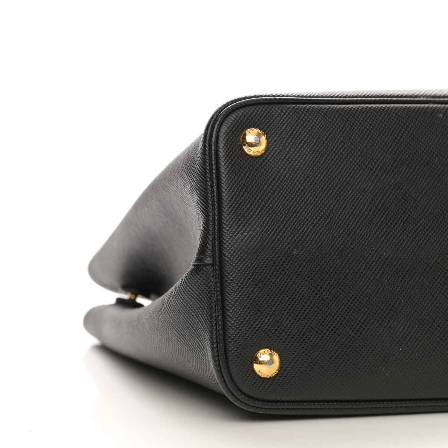 Prada Saffiano Cuir Small Double Bag Black Fuoco 12 of 16