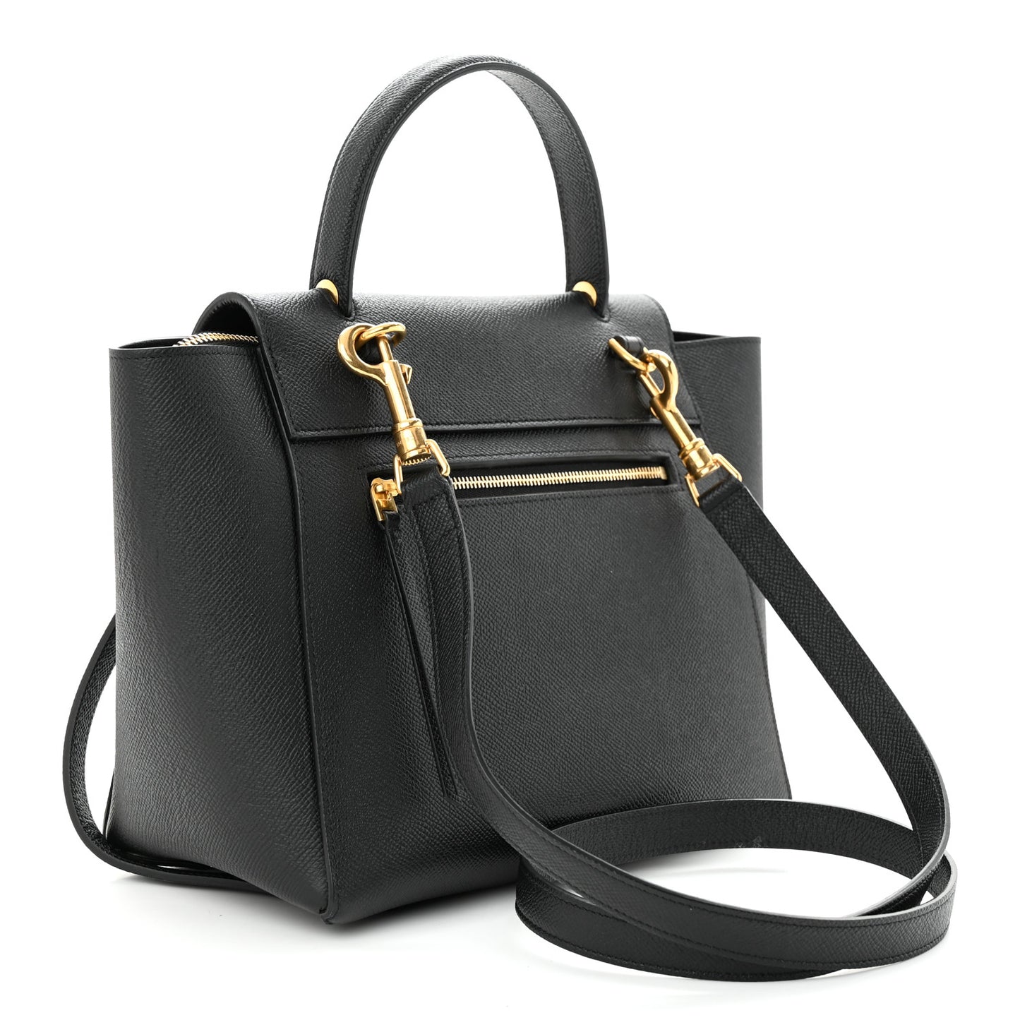 Grained Calfskin Micro Belt Bag Black
