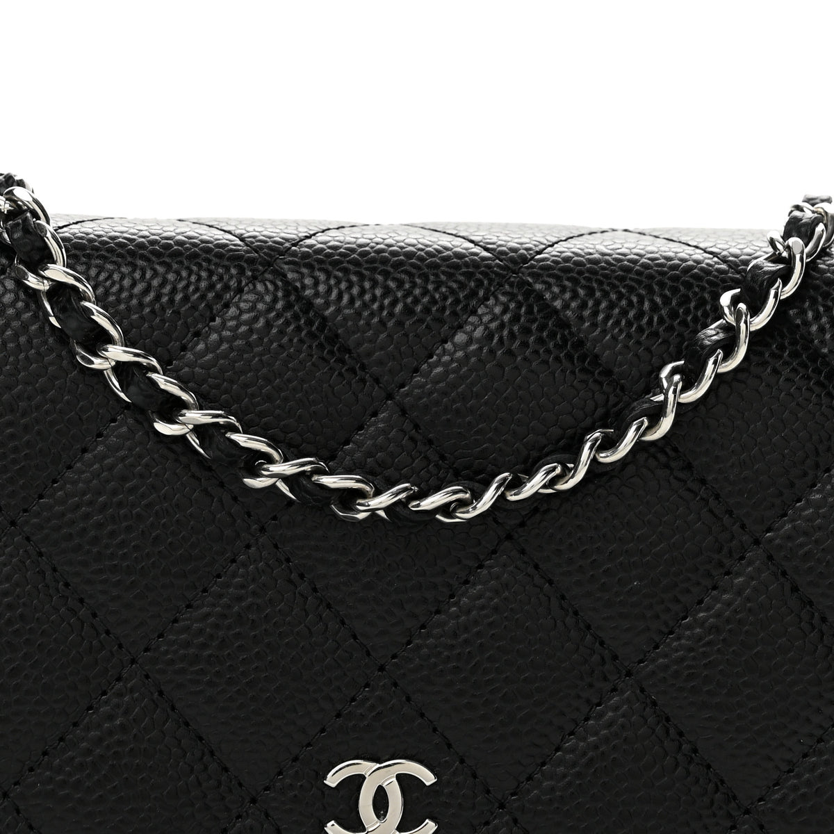 Chanel Caviar Quilted Wallet on Chain WOC Black 9 of 13