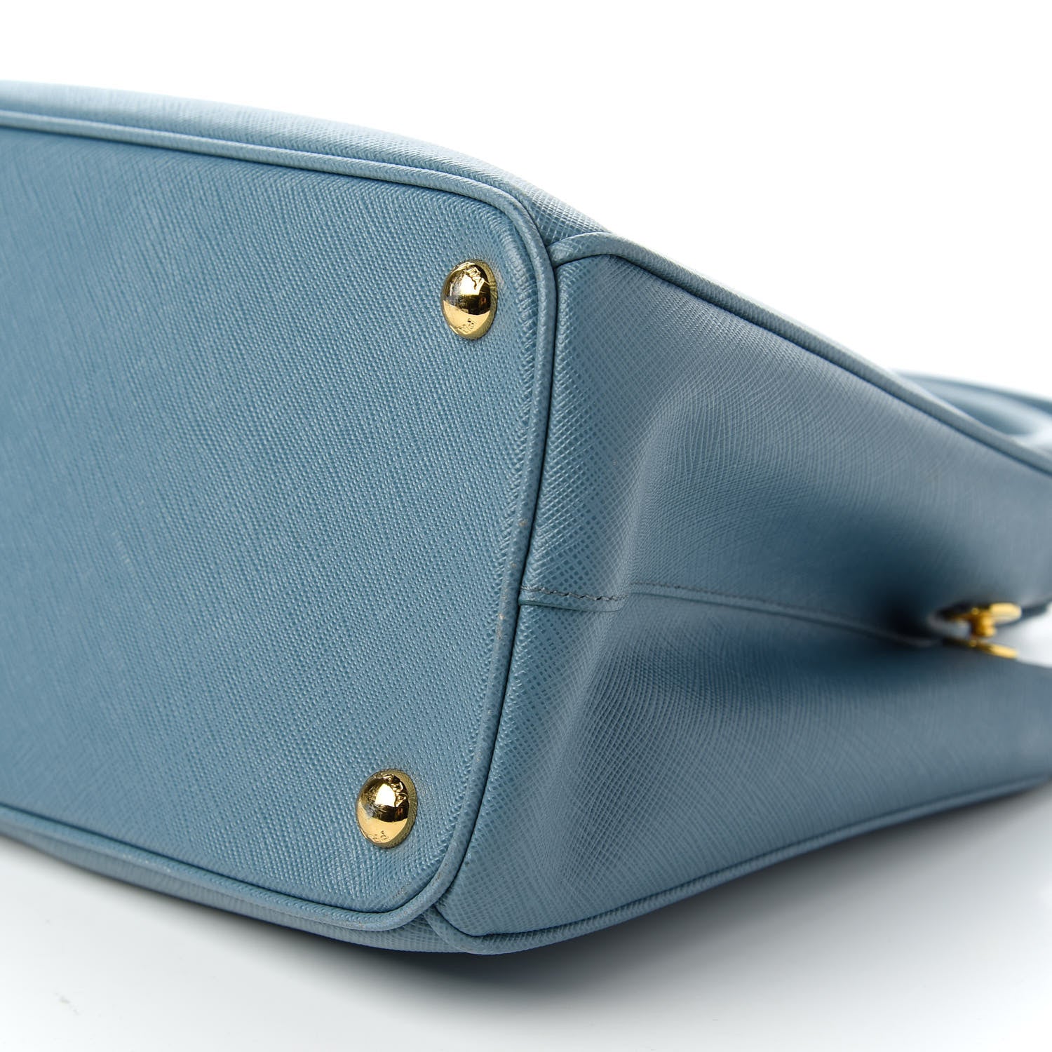 Prada Saffiano Small Galleria Double Zip Tote Aviazione 7 of 14