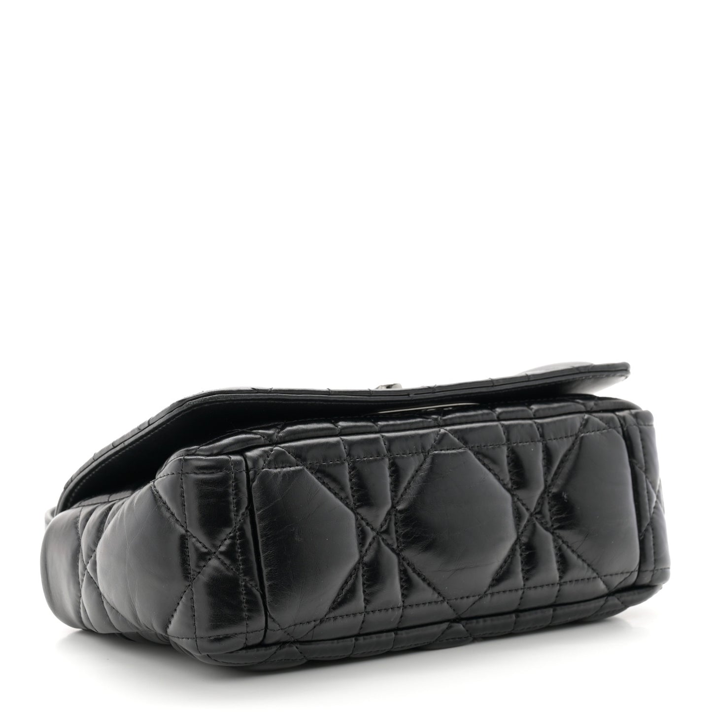 Calfskin Macrocannage Small Caro Bag Black