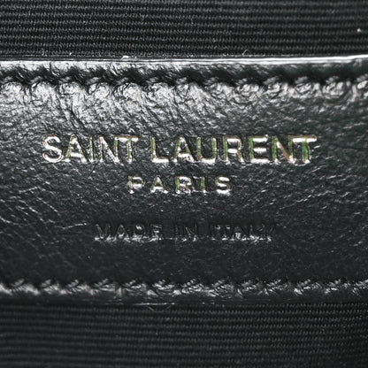 Saint Laurent Crinkled Calfskin Matelasse Monogram Medium Niki Chain Satchel New Vert Praire 6 of 10
