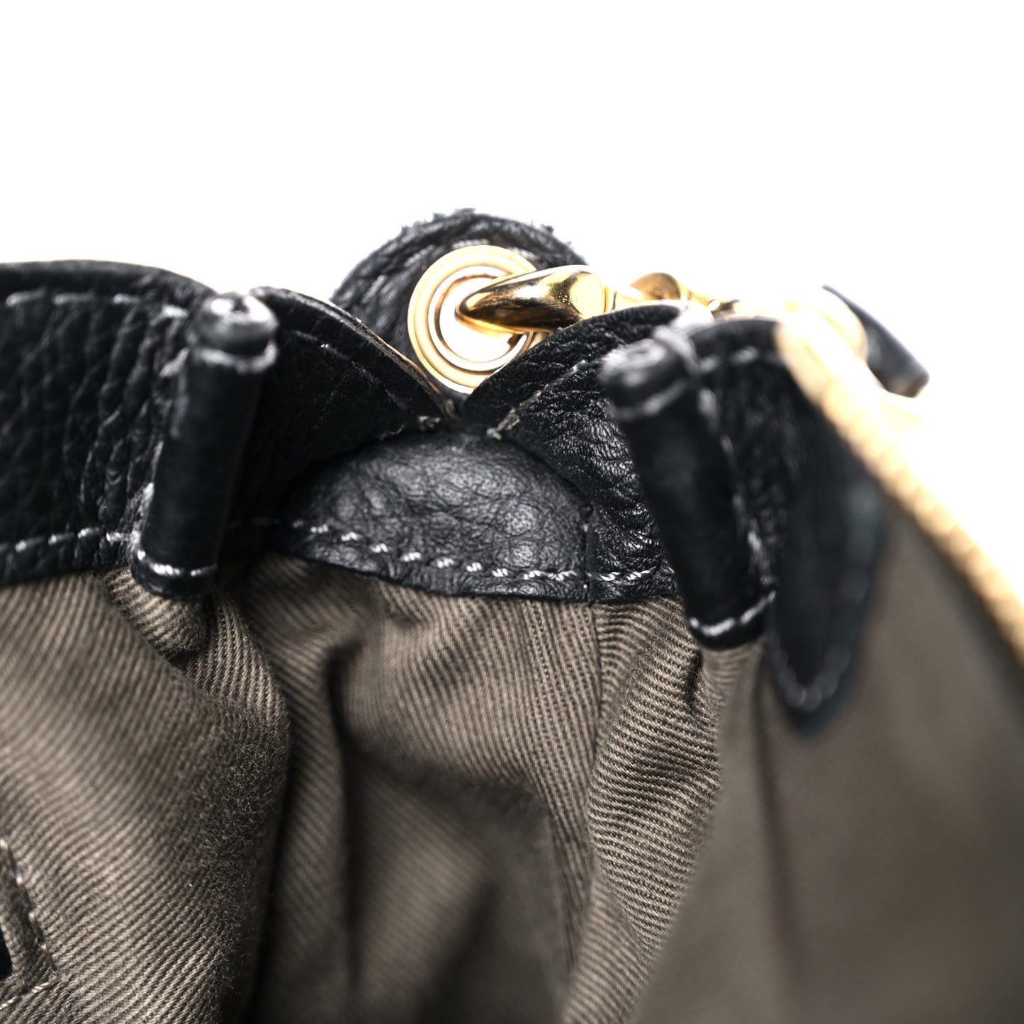 Calfskin Small Marcie Satchel Black