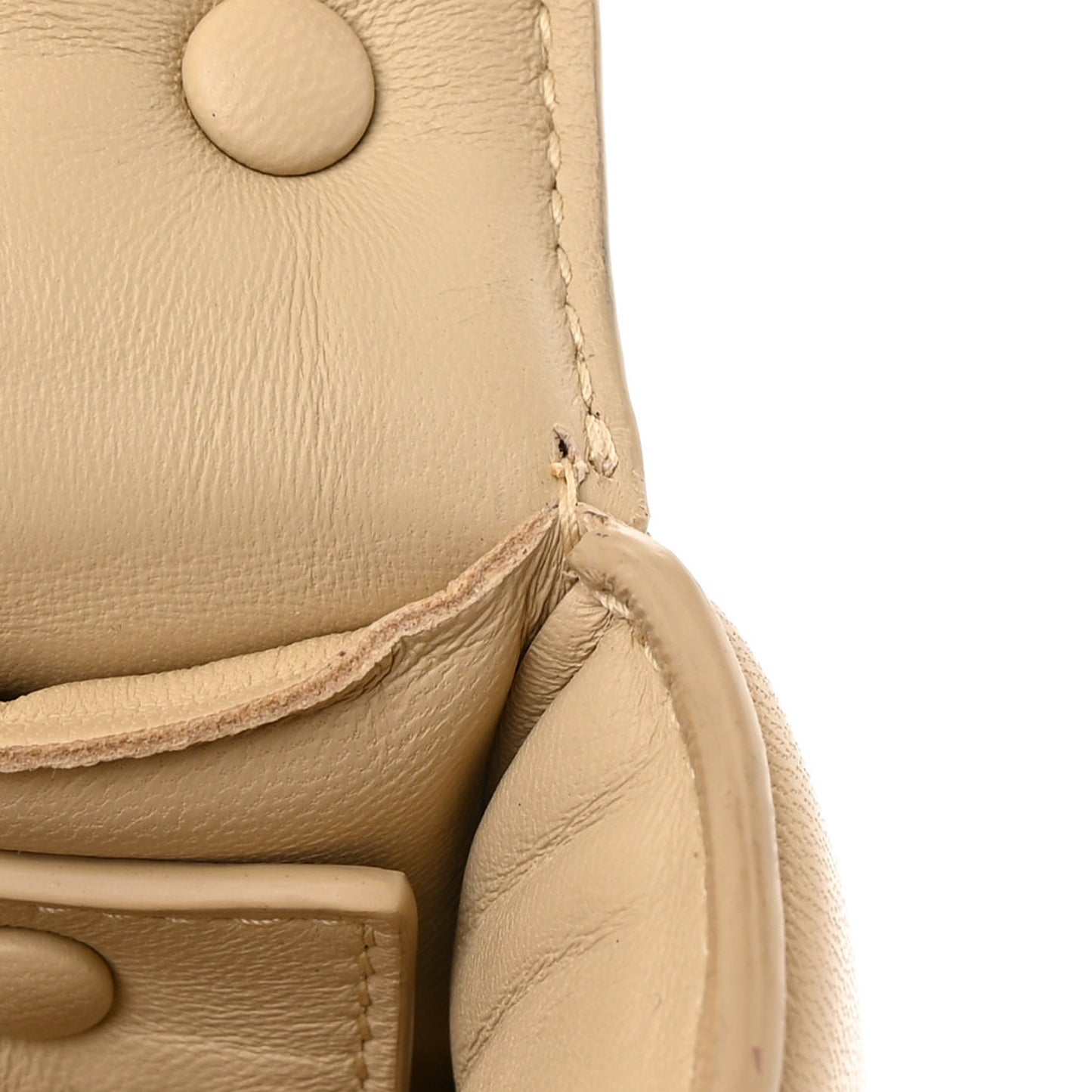 Lambskin Maxi Intreccio Padded Chain Cassette Crossbody Bag Porridge