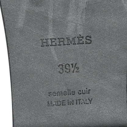 Hermes Denim Canvas Oran Sandals 39.5 Bleu Brut 6 of 9