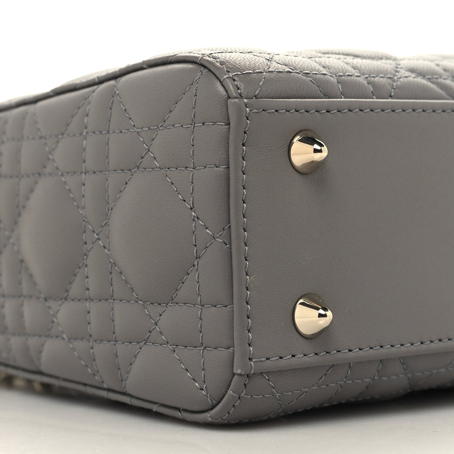Lambskin Cannage Small My ABCDior Lady Dior Grey
