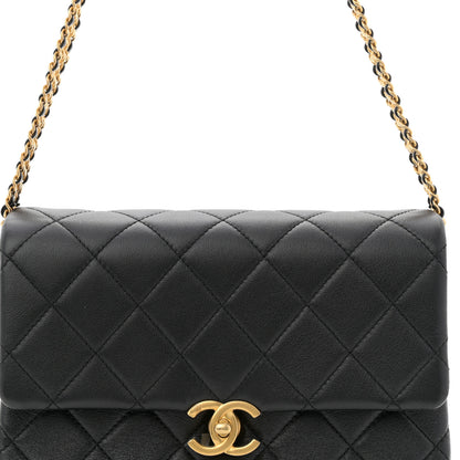 Chanel Calfskin Quilted Belt Chain Flap Black 8 of 11