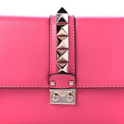 Valentino Garavani Vitello Medium Glam Lock Rockstud Flap Deep Rose 8 of 8
