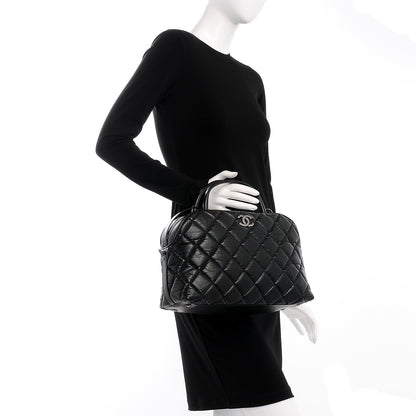 Chanel Aged Calfskin Small Bowling Bag Black 3 of 8