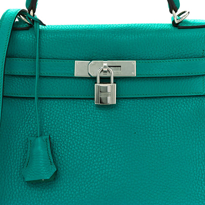 Hermes Taurillon Clemence Kelly Retourne 28 Turquoise 8 of 18