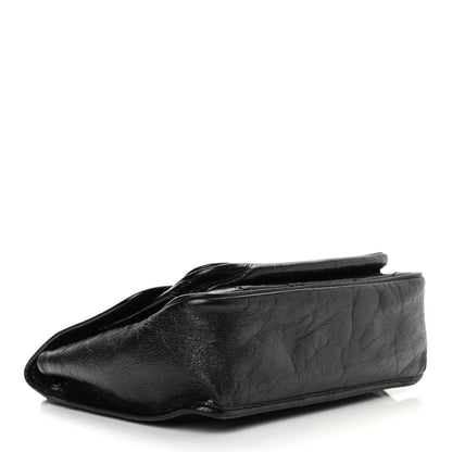 Saint Laurent Crinkled Calfskin Matelasse Monogram Medium Niki Chain Satchel Black 4 of 13