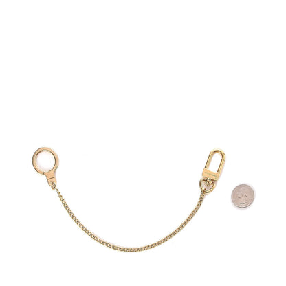 Louis Vuitton Metal Pochette Extender Key Ring Chain Gold 2 of 4