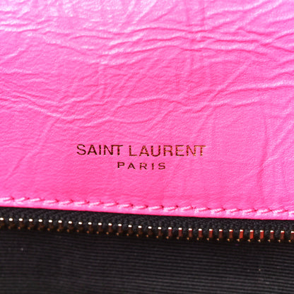 Saint Laurent Crinkled Calfskin Matelasse Monogram Medium Niki Chain Satchel Rose Glow 6 of 12