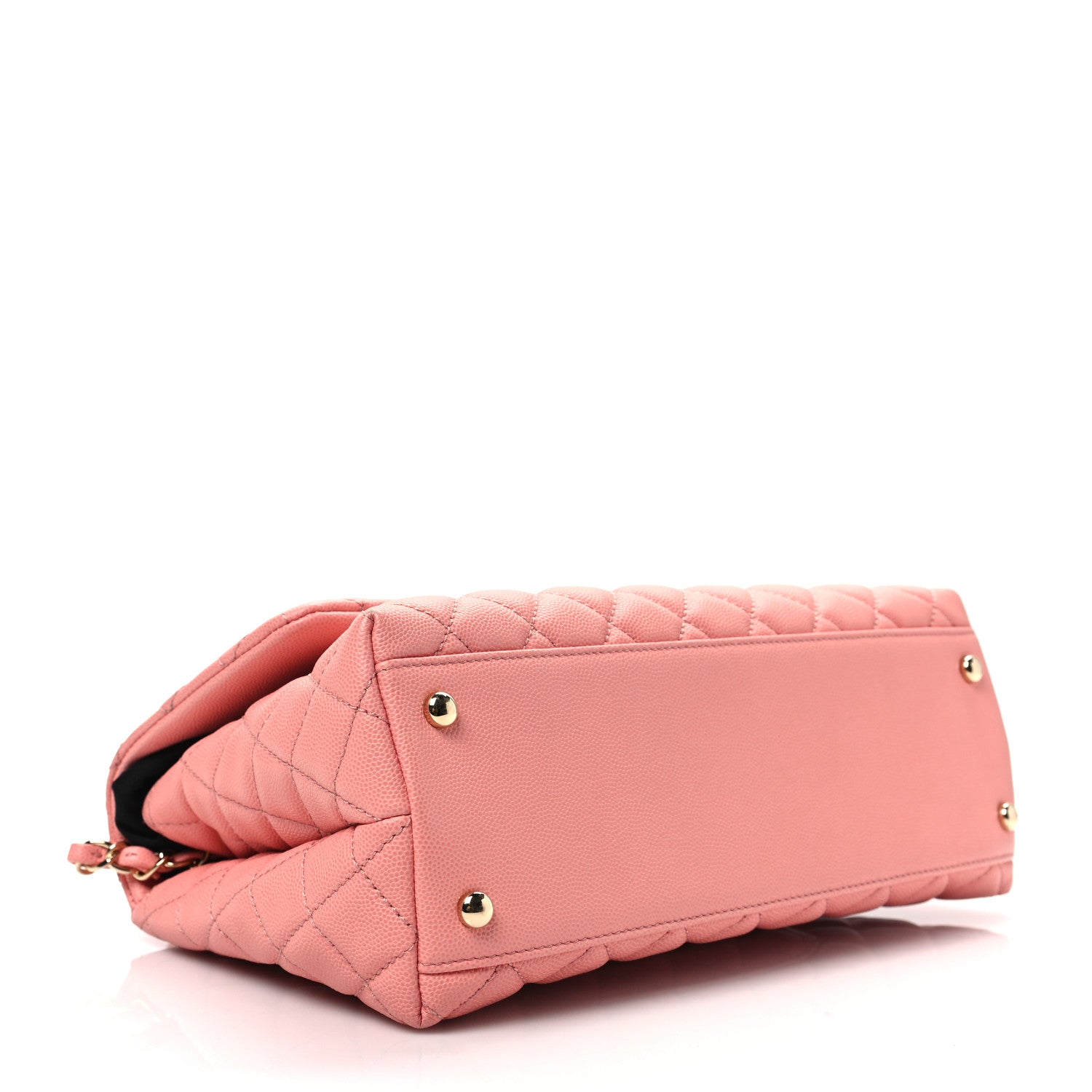 Chanel Caviar Quilted Small Coco Handle Flap Rose Clair 4 of 8