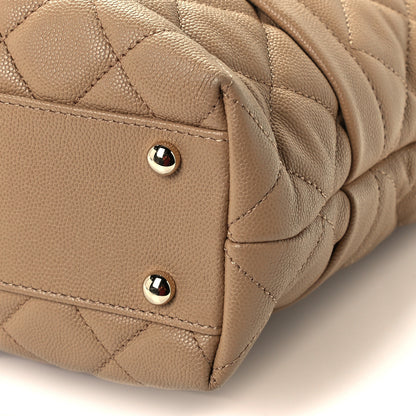 Chanel Caviar Quilted Rolled Up Tote Beige 10 of 10