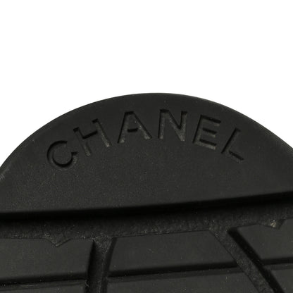 Chanel Lambskin Calfskin Quilted Lace Up Combat Boots 40.5 Black 7 of 10