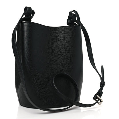 Burberry London Grainy Calfskin Small Lorne Bucket Crossbody Black 3 of 9