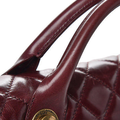 Chanel Glazed Calfskin Castle Rock Large Flap Burgundy 15 of 15
