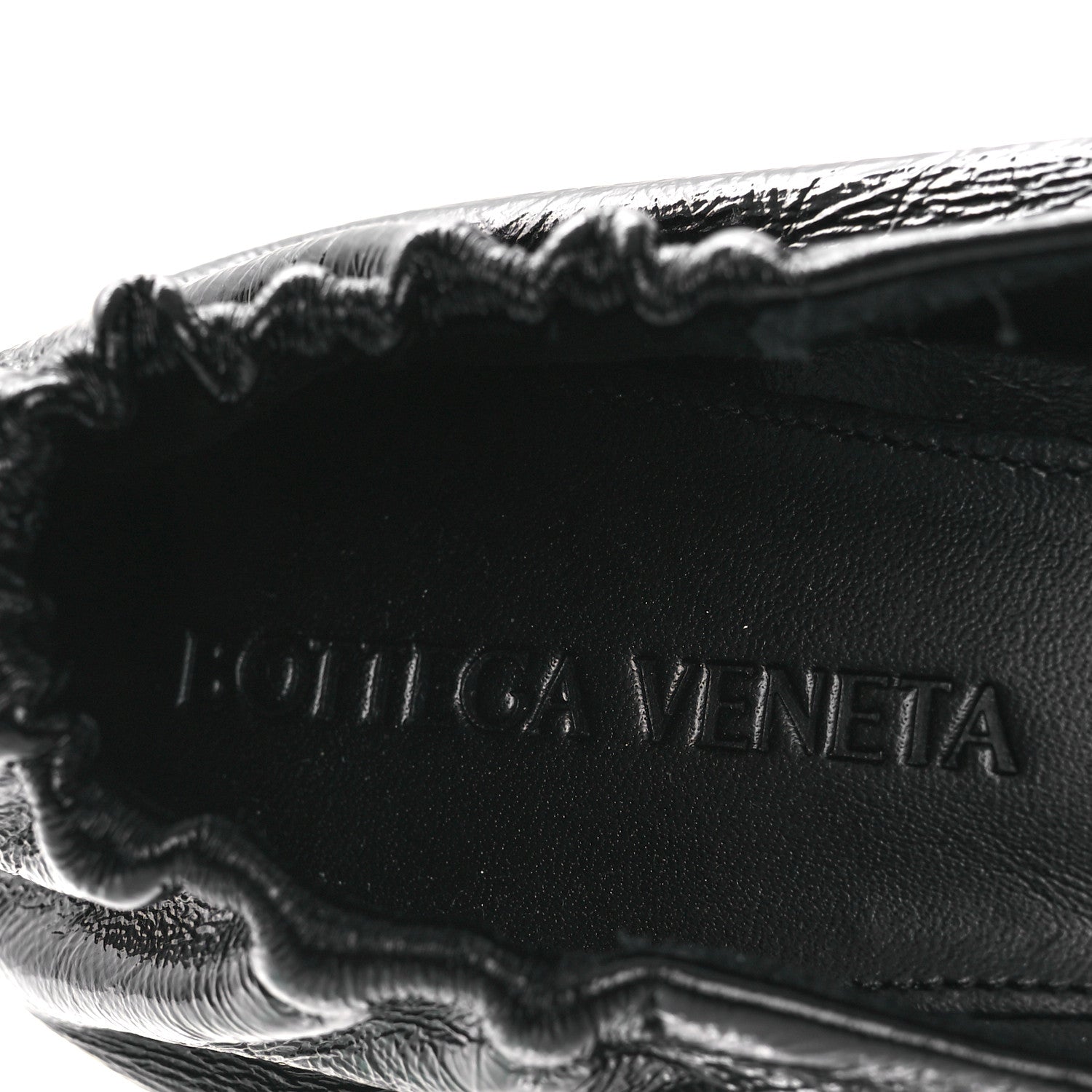 Bottega Veneta Crinkled Calfskin Sharp Chain Pumps 39 Black 9 of 11