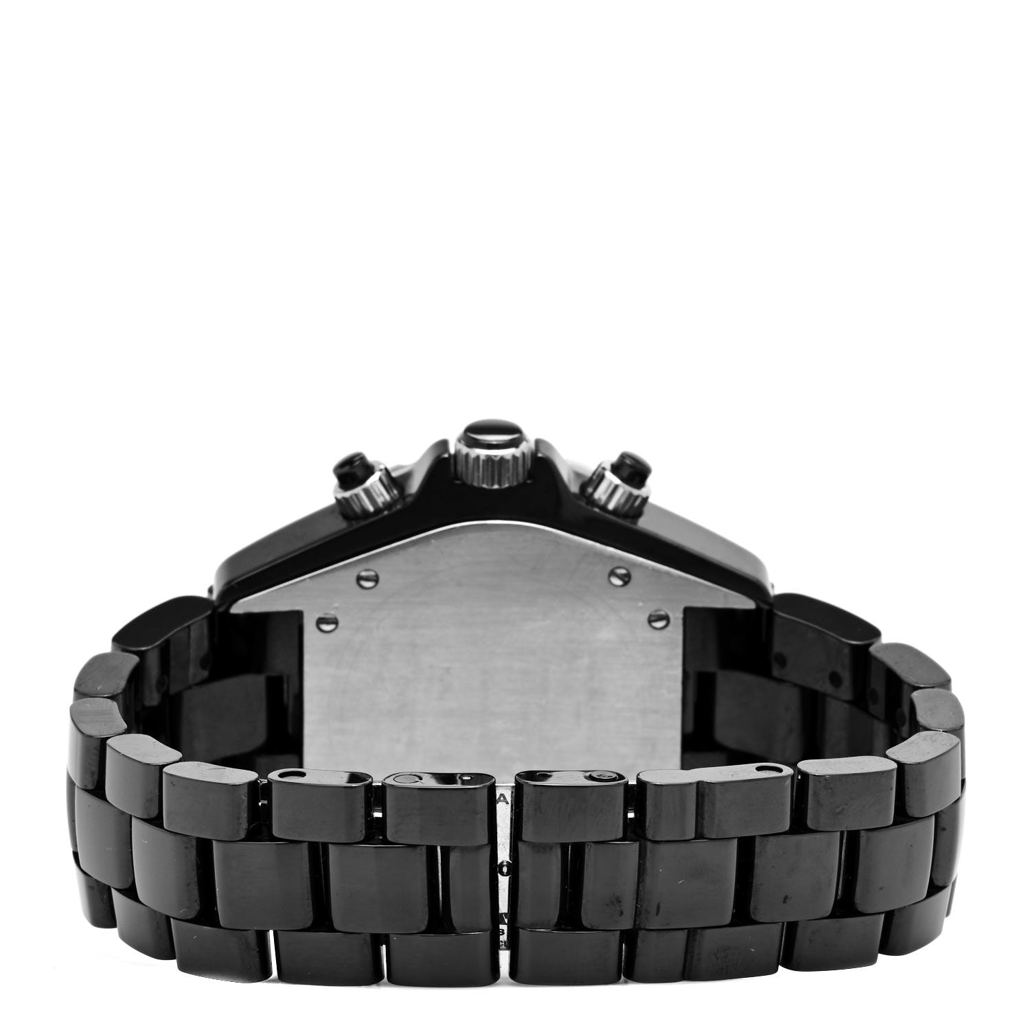 Chanel Stainless Steel Ceramic Diamond Bezel 41mm J12 Chronograph Automatic Watch Black 3 of 4