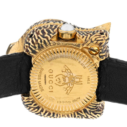 Gucci 18K Yellow Gold Lizard Diamond Mother of Pearl 21mm Le Marche Des Merveilles Secret Quartz Watch 5 of 5