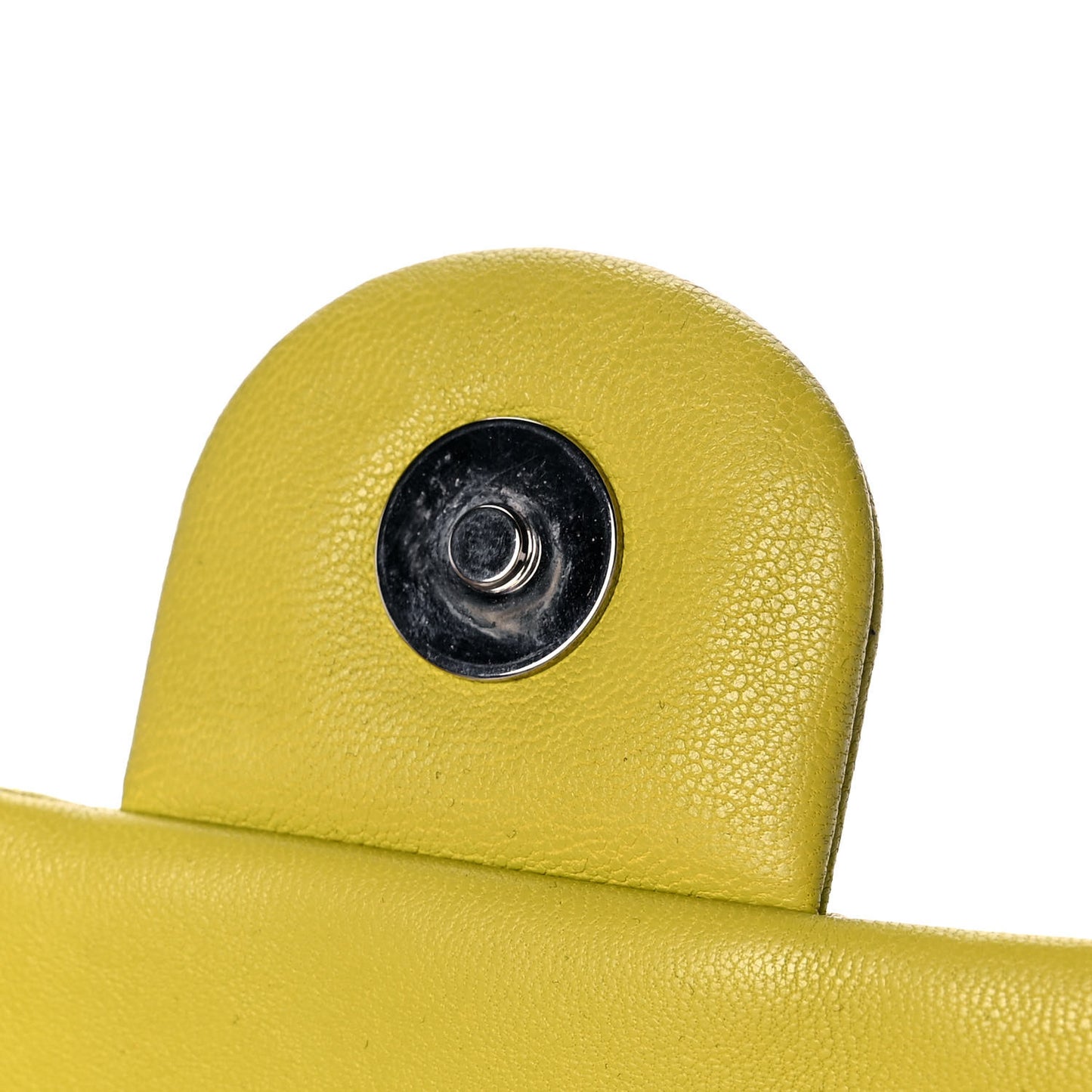 Washed Lambskin Quilted Mini Chain Around Flap Yellow
