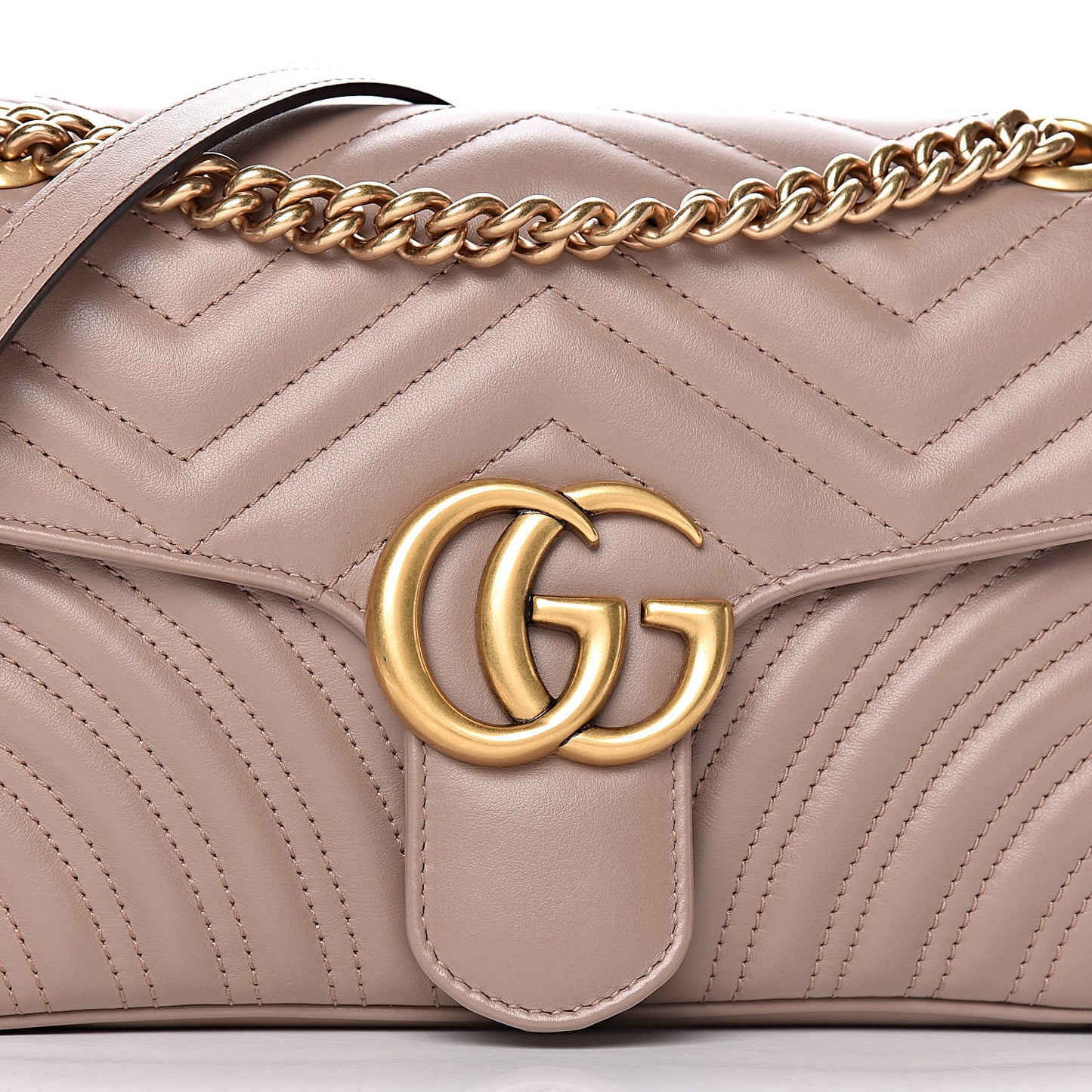 Calfskin Matelasse Small GG Marmont Shoulder Bag Porcelain Rose