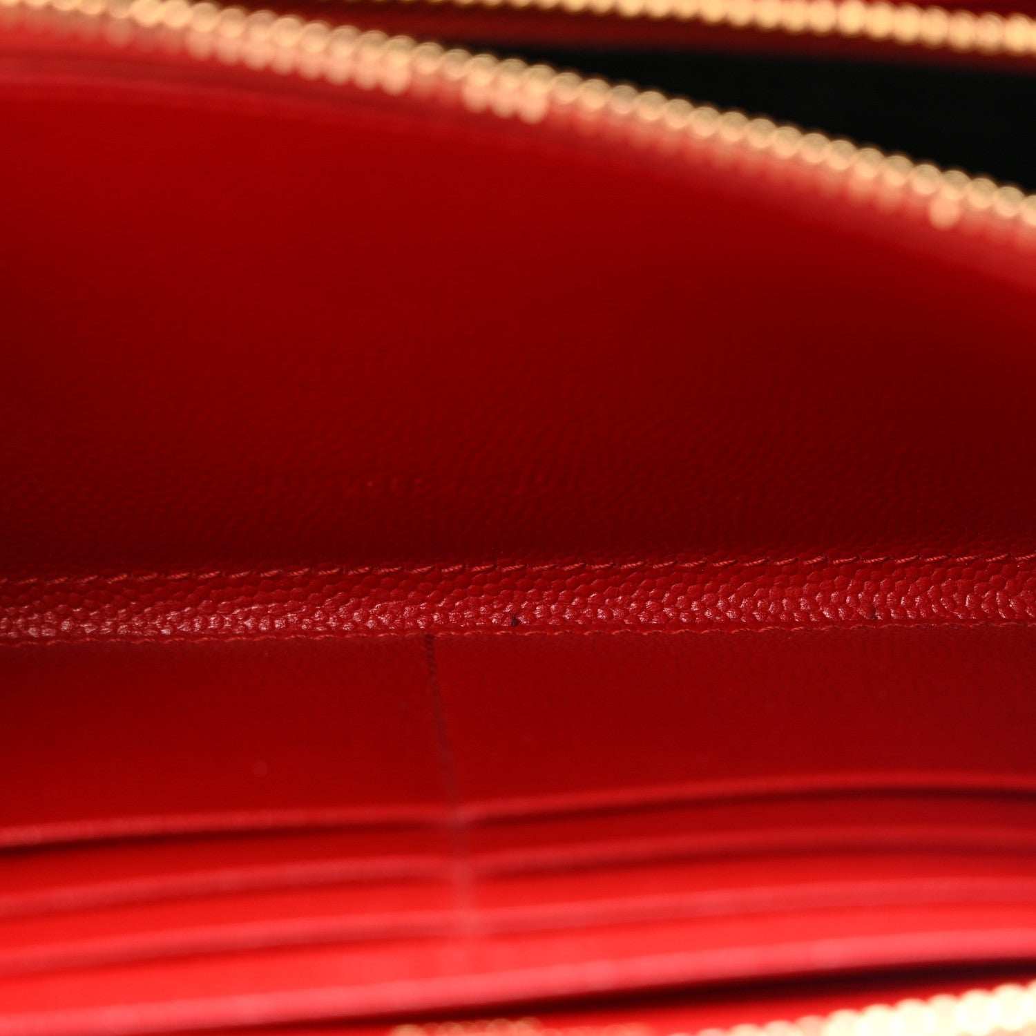 Saint Laurent Grain De Poudre Matelasse Chevron Monogram Zip Around Wallet Red 6 of 11