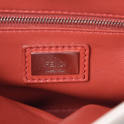 Fendi Nappa Colorblock Mini Peekaboo Iconic Satchel Grigio Polvere Carbone Bloody Mary 7 of 10
