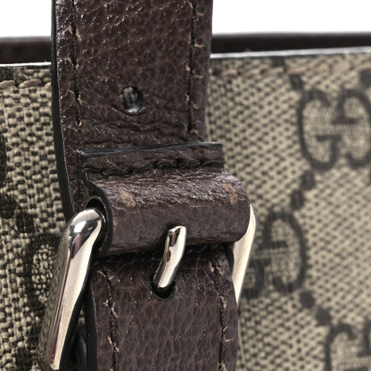 Gucci GG Supreme Monogram Textured Dollar Calfskin Small Detail Tote Beige Ebony New Acero 15 of 15