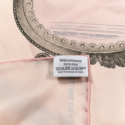 Hermes Silk Nous Sommes Inseparables Scarf 90 Rose Thé Rouge H Bronze 2 of 4