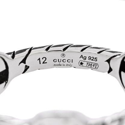 Gucci Sterling Silver Interlocking G Chain Ring 52 6 4 of 5