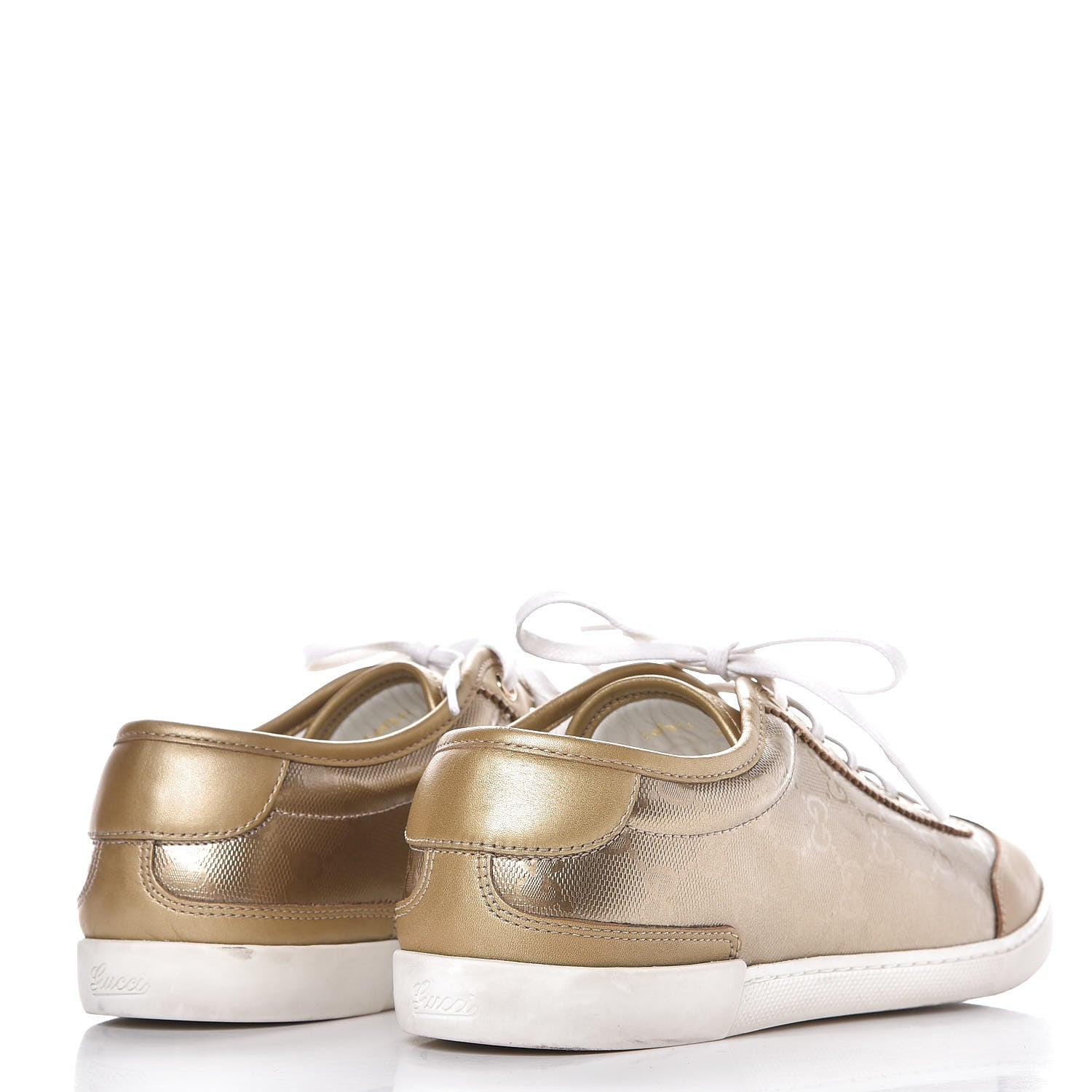 Gucci Imprime Monogram Mens Barcelona Sneakers 39.5 Champagne 4 of 10