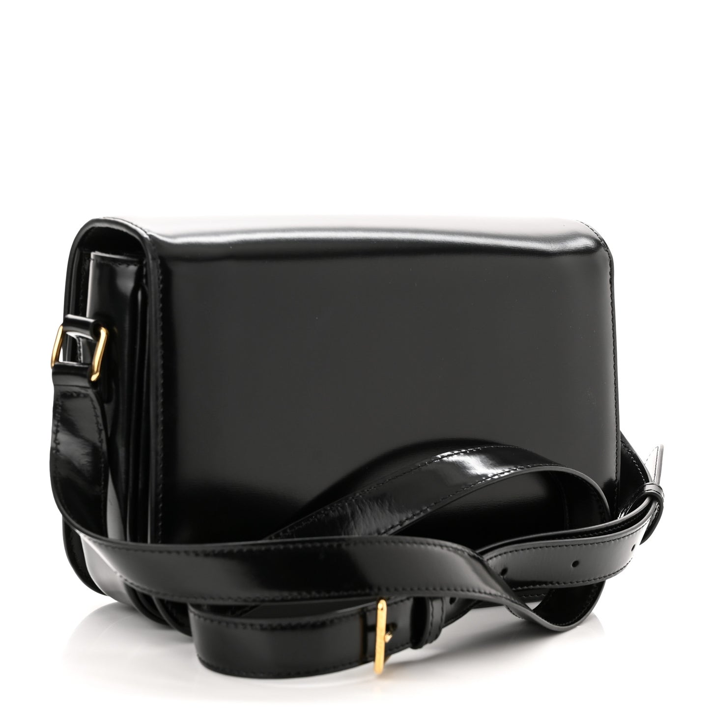 Shiny Calfskin Medium Triomphe Black